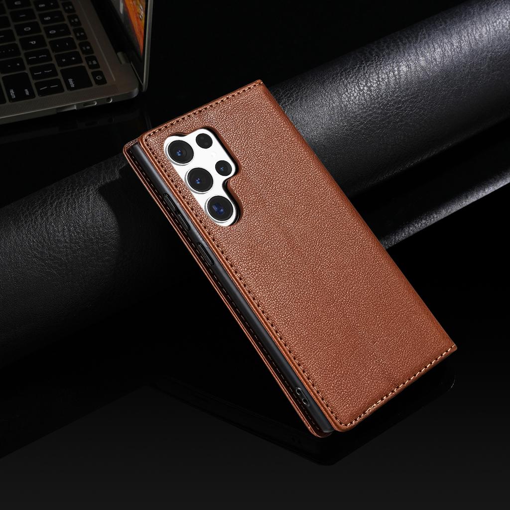 Flip Leather Magnetic Cards Solt Wallet Case For Samsung S26 Ultra S25 Plus S24 S23 A36 A56 Bag Purse Business Ultra Thin Cover