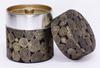 Kotodo Takahashi Seisakusho Tea Caddy Japanese Paper Washi Dyed Can Flat 150g Gold Flower Black Gold Flower #69