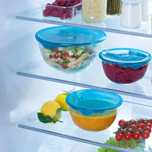 Synergy Trading PYREX Heat-Resistant Glass Bowl with Lid, Microwave-Safe, Clear, 2.0L (PRX0007)