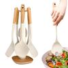 Long Handle Kitchen Utensils Non-Stick Pot Scraper Durable Spatula Set