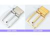 Men's Stainless Steel Double-Sided Rotating Pin Buckle for Perforated Belts