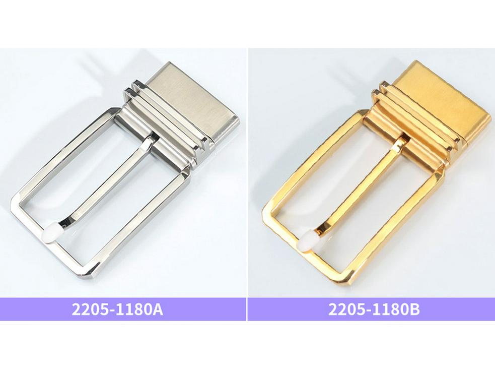 Men's Stainless Steel Double-Sided Rotating Pin Buckle for Perforated Belts