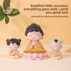 Buddhist Blessing Resin Figurine With Lotus Base For Home Decor And Giftgiving