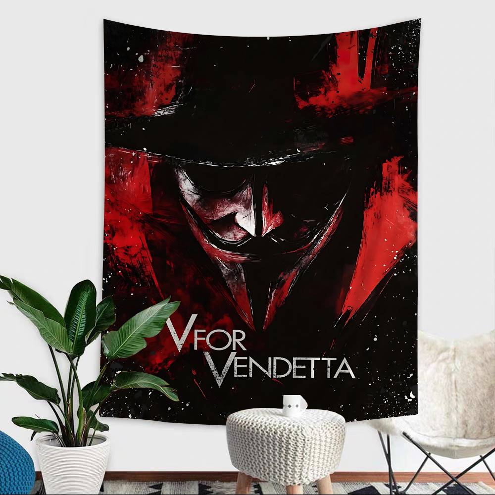 Horror Movie V For V-VendettaS Classic Anime Tapestry Hanging Tarot Hippie Wall Rugs Dorm Home Decor