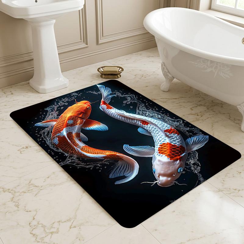 Koi Fish Living Room Nonslip Area Rug Soft Carpet For Bedroom Game Playroom Sofa Office Home Decor Doormat Christmas Gift C9261594