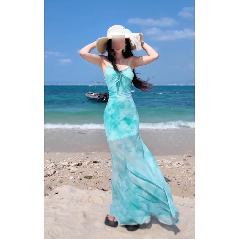 Summer Celebrity Noble Style Slim Hip Fishtail Long Skirt Temperament Gentle Wind Lace Dress Women's New Style