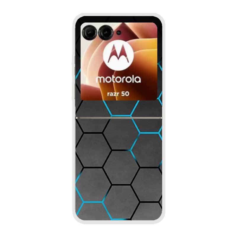 For Moto Razr 50 Case Clear Plastic Hard Painted Space Transparent Phone Covers for Motorola Razr 60 50 Coque Razr 2024 PC Cases