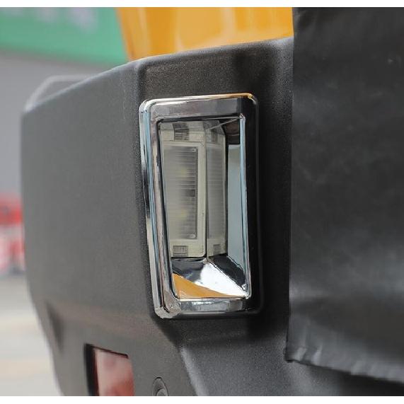 For - Ford Bronco Sport Chrome Rear License Plate Lamp Decor Cover Trim