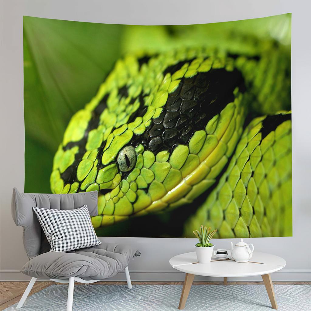 Fear Cobra Tapestry Reptiles Snake Tapestry Wildlife Illustration Tapestry Wall Hanging Home Living Room Bedroom Dorm Tapestries