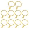 10Pcs Sturdy Metal Curtain Clip Rings Easy To Use Smooth Pull Space-Saving Load-bearing Curtain Rings