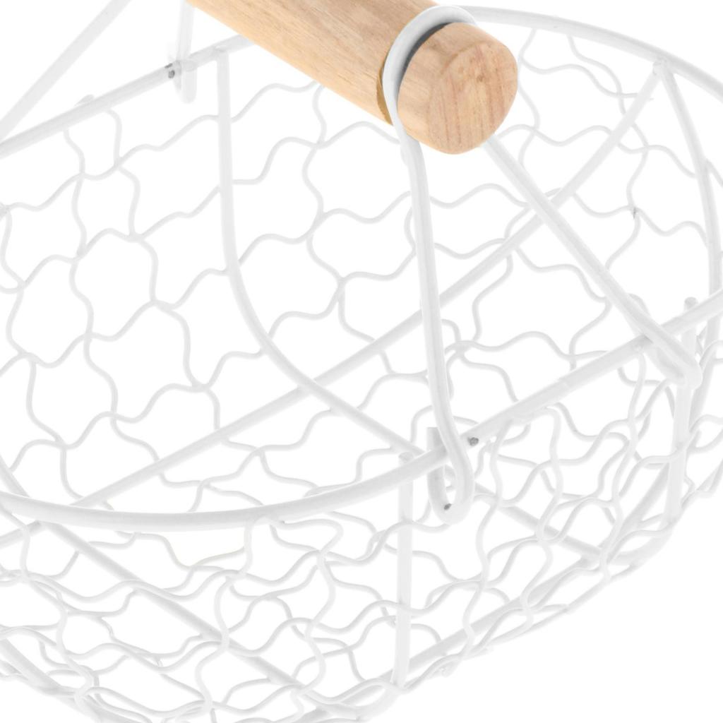 Rustic Fruit Basket Centerpieces Dining Table Display Rack Metal Mesh for Picnic