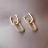 Chic European & American Style Simple Metal Round Earrings for Women