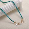 Original Design S925 Sterling Silver Natural Turquoise White Crystal Bracelet Women'S Light Luxury Premium Sense Beaded Xiaohongshu