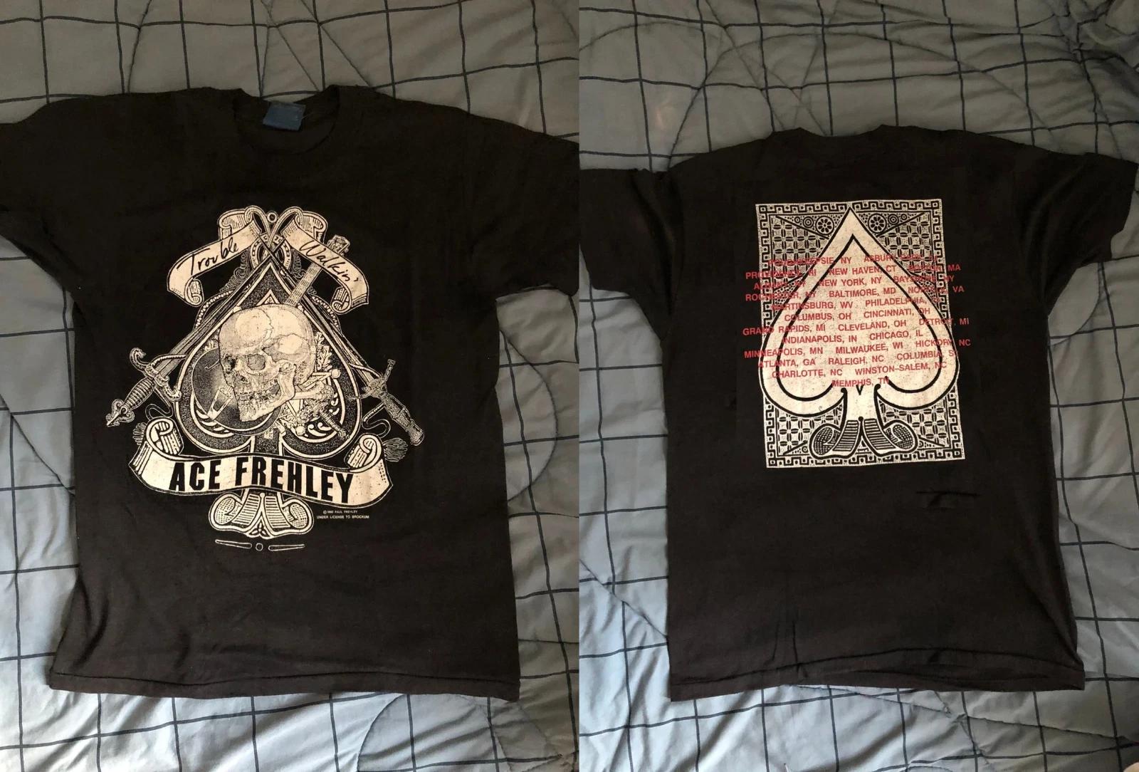 

Ace Frehley Trouble Walkin Tour Guitarist 2sides T-shirt S to 5XL 2F1180 L