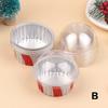 10Pcs Reusable Aluminum Foil Cup With Lid Pudding Cake Mold Air Fryer Tinfoil Box Baking Tray Tinfoil Cups Baking Pastry Tools