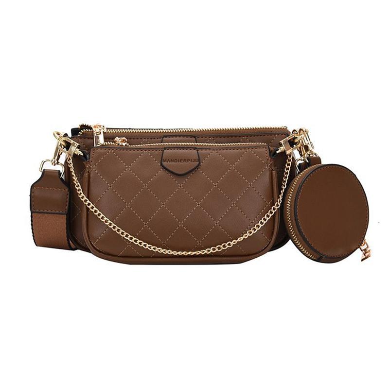 Borsa Messenger da Donna Mood Set Borsa Lusso Catena Spalla a Tracolla Borsa a Scacchi Diamantati e Borsetta