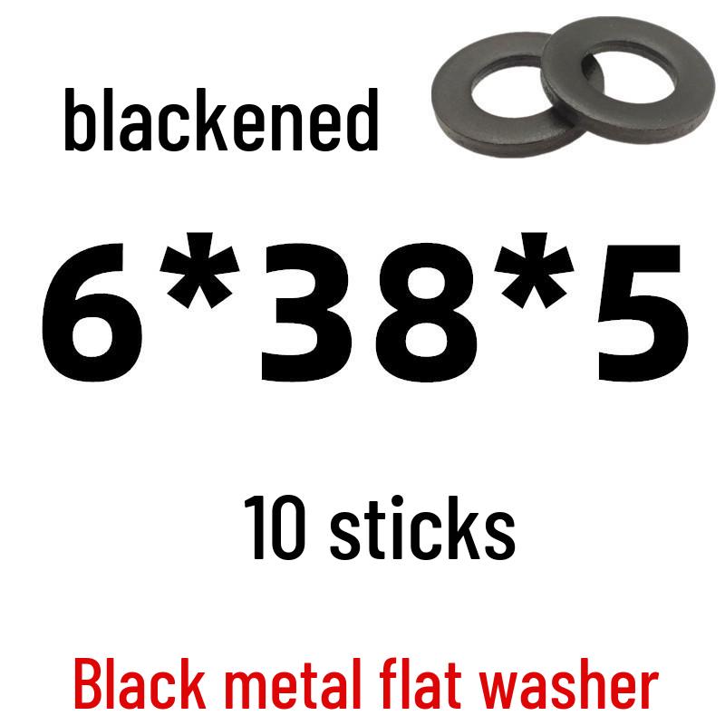 Thickened Black Iron Flat Washer for Screws, Non-standard Round Design