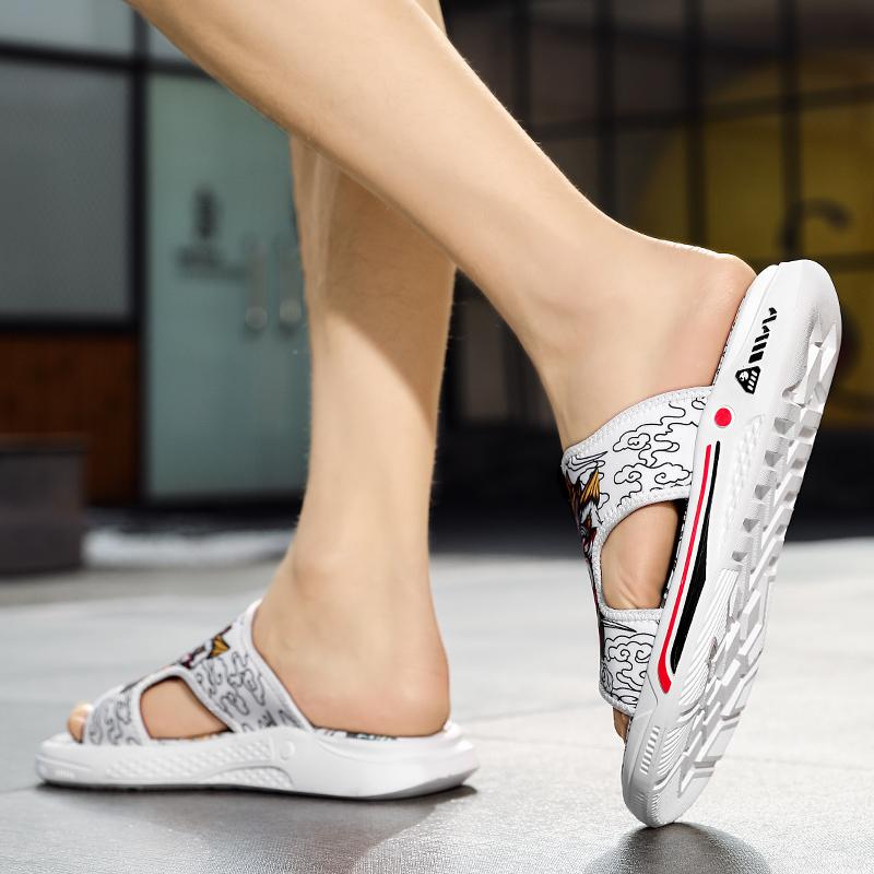 Fashion Summer Youth Slippers Men Unique Design High Quality Slippers Non Slip Outside Flip Flops Thick Soled Toe Sandals