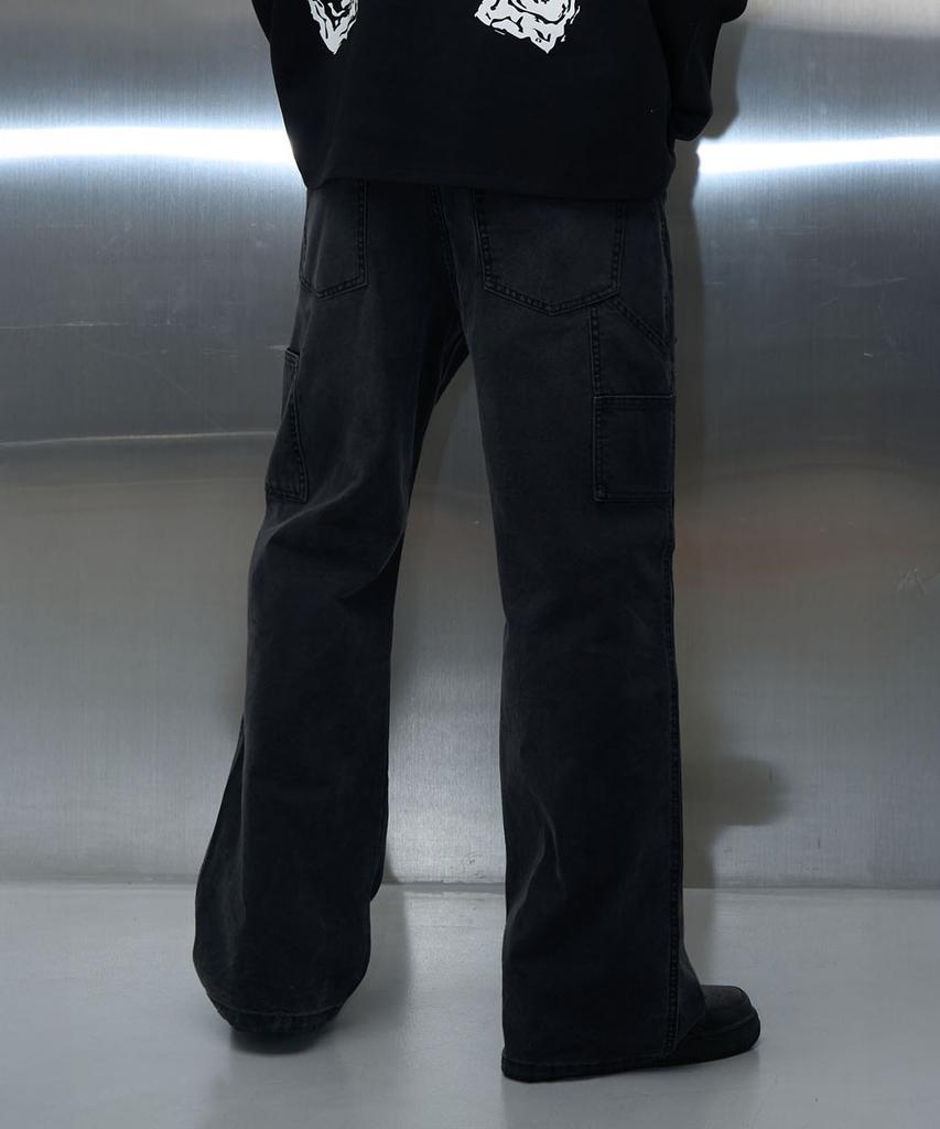 Pichibeullaeg Destroyed Damage Jeans (Washed Black)