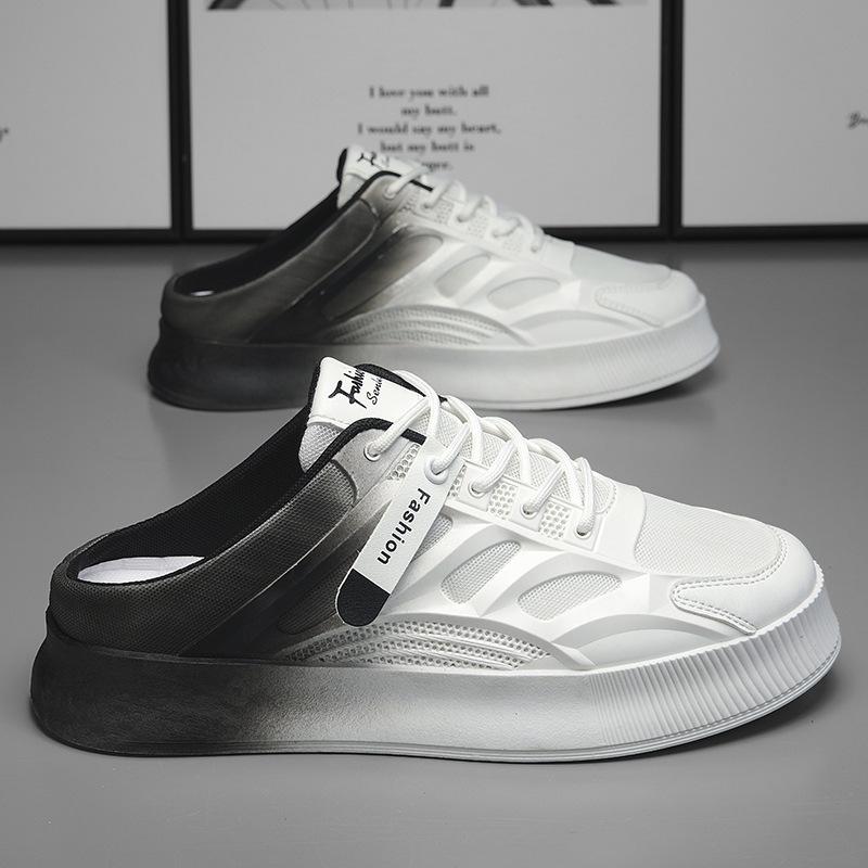 

Men s shoes 2025 summer new simple one-pedal lazy shoes high value half slippers men s versatile casual trendy shoes 44
