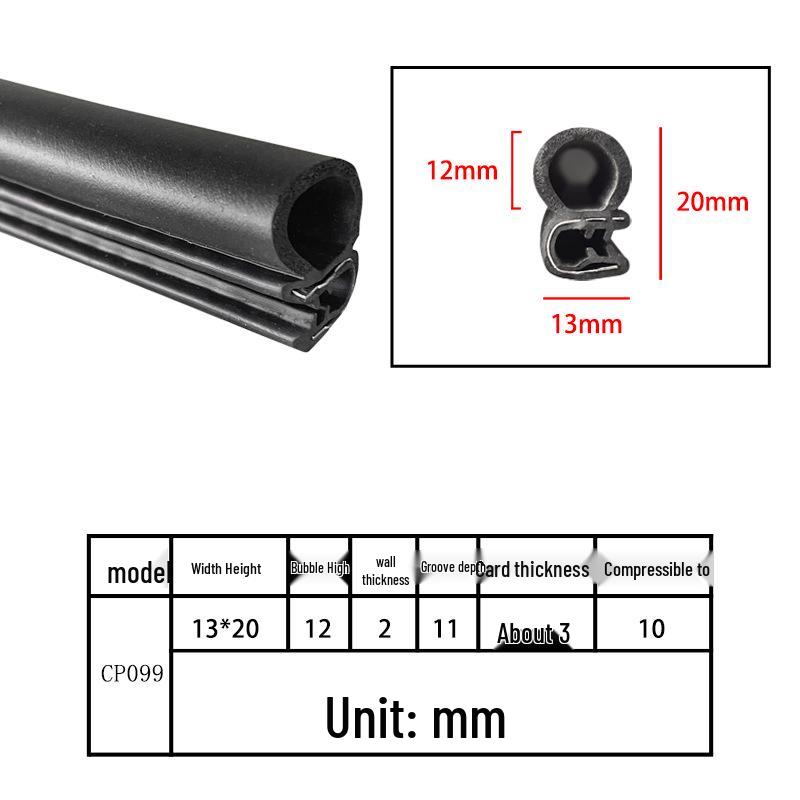 High-Temperature Resistant U-Shaped Rubber Sealing Strip for Dustproofing Electrical Cabinets and Car Doors