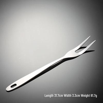 Qianxing 410 Stainless Steel Flat Handle Meat Fork