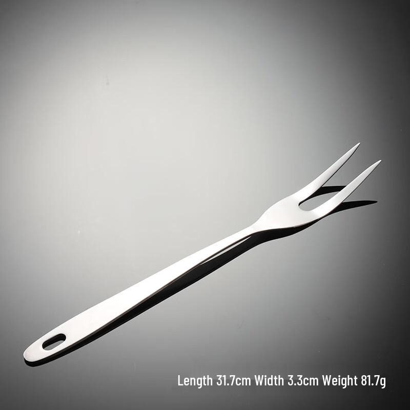 Qianxing 410 Stainless Steel Flat Handle Meat Fork