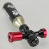 R250 Preset CO2 with Pressure Presta Socket Inflator, Black/Red, Gauge,