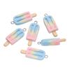 10 piezas 12x32mm Encantos Colgantes de Resina con Forma de Paleta de Helado Coloridos y Lindos para Collares Pulseras Colgantes Accesorios para la Fabricación de Joyería DIY