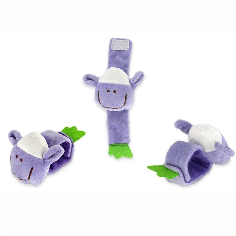 Wrist Rattle Baby Multi Shape Soft Plush Toys Animals Watch Band Wrist Bell Kids Bee Monkey Make Noise Rattles For Newborns