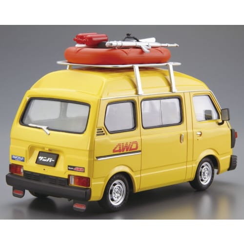 Aoshima Bunka Kyozai (AOSHIMA) 1/24 Scale The Model Car Series No. 55 Subaru K88 Sambar High Roof 4WD 1980 Plastic Model Kit, Molded in Color