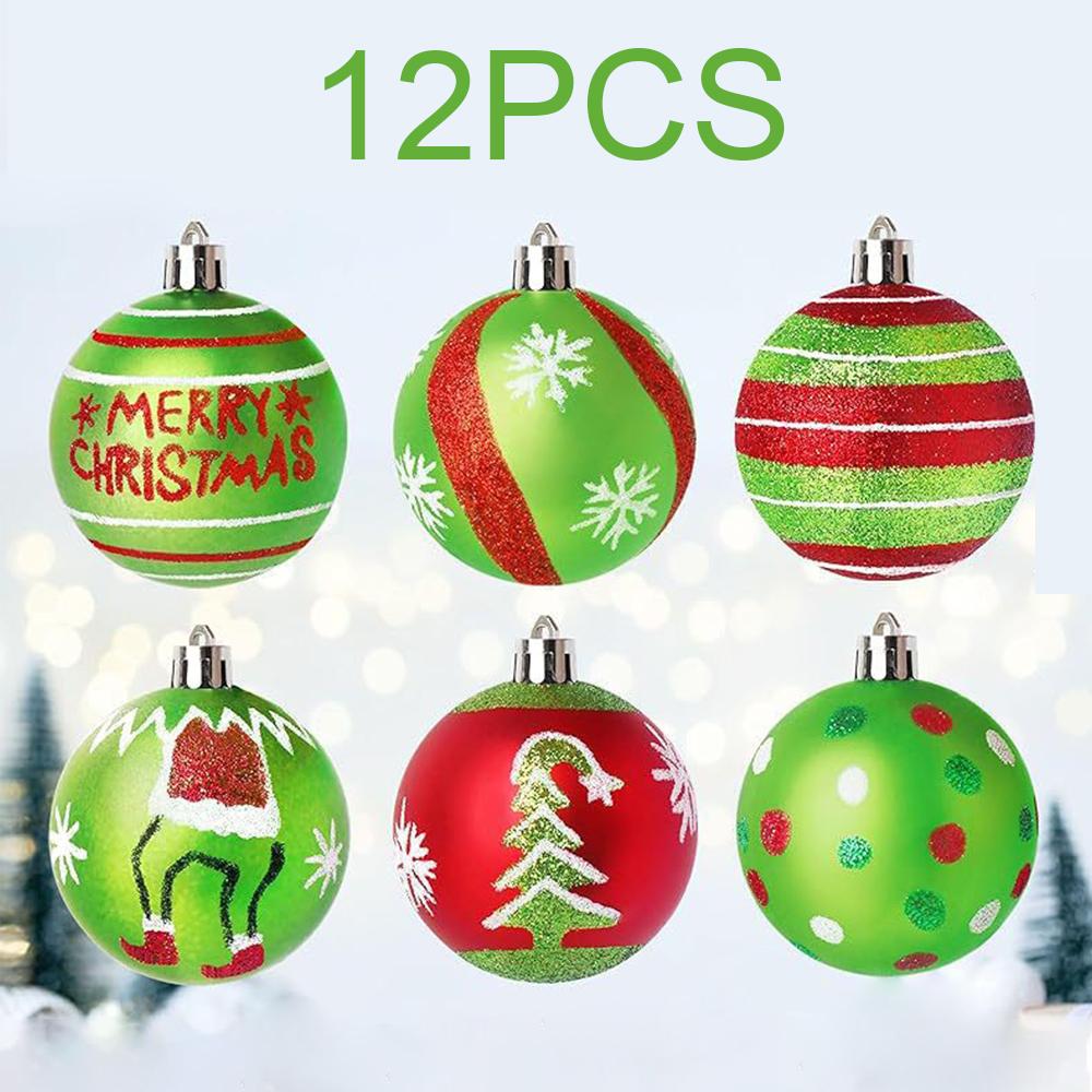 

Рунтово 12 шт. 6 см Рождественские шары Подвеска на елку Декор С Рождеством для дома Рождественские подарки Навидад 2025 Новый год 2026