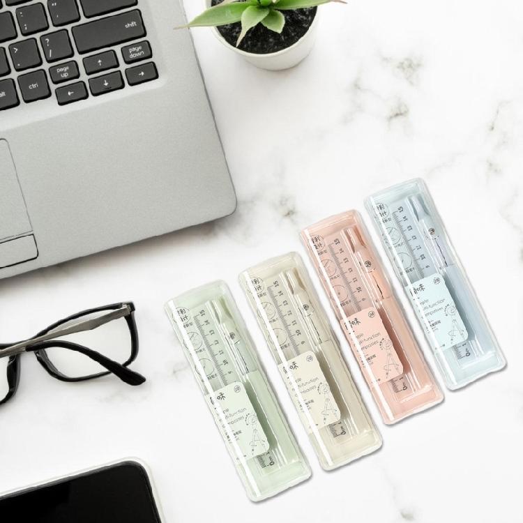 Multipurpose Compass Drawing Ruler Pencil Set For Precisions Sketching, 3 In 1 Multifunctional Compass Ruler and Pencil