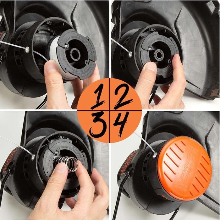 Cievky s strunou na vyžínač - Black et Decker - A6481 - Ø 1,65mm - D9,1m - Balenie 8 cievok