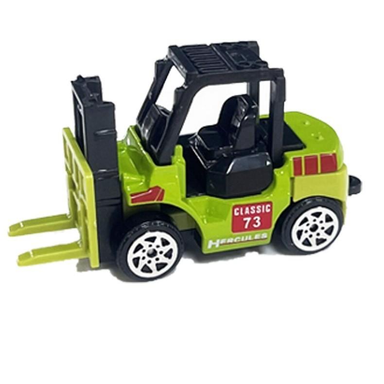 6Pcs/Set Alloy Engineering Truck Toy 1:64 Mini Car Loader Tractor Excavator Construction Miniature Model For Boy Kids Gifts
