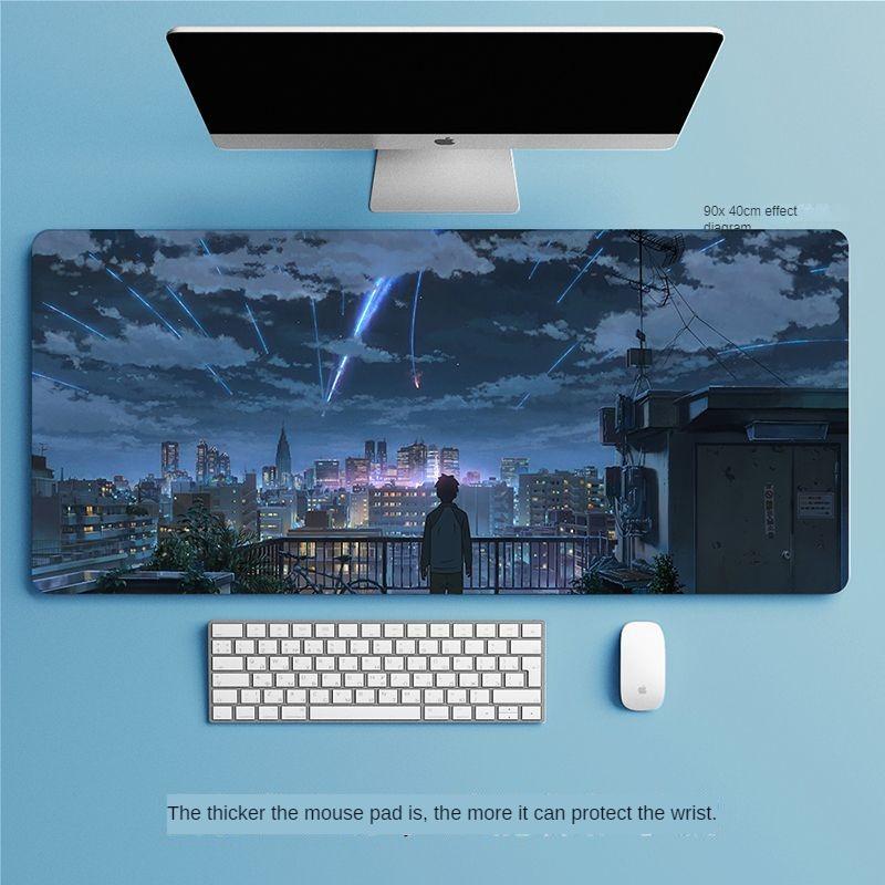 Mauspad, übergroß, Büro-Tastenkombination, integriertes Schloss, verdickt, individuell, gut aussehend, für Studenten, Computer, E-Sport, Tischmatte