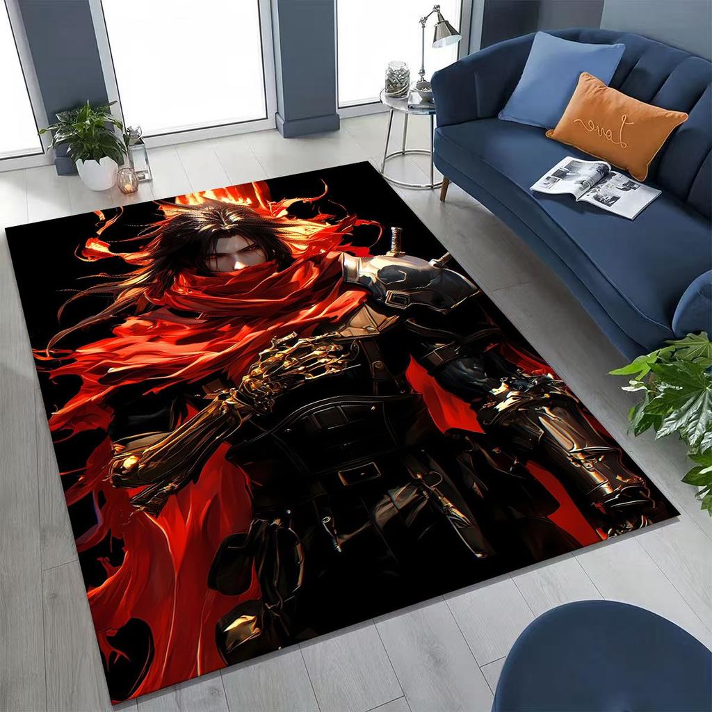 Kreslený herní koberec Final Fantasy Sephiroth Cloud Tifa do ložnice, obývacího pokoje, k pohovce, dekorace na vchodové dveře, velká protiskluzová podložka