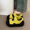 Platform Sandals for Summer Wear, New Super Fire with Skirt, Not Tired Feet, Black Soft-soled Roman Shoes