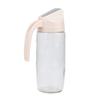 Glass Oil Dispenser Bottle  proof Dust Proof Automatic OpenCelsiusClose Oil Pot Apricot (300ml)