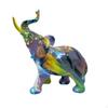 Glossy Elephant Figurine Modern Statue Sturdy Resin Sculpture