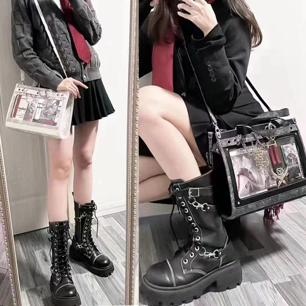 New Original Design Girls Punk Y2K Ita Bag Sweet Cool Handbag Daily Commuter Crossbody Bag Ulzzang JK Uniform Shoulder Bag
