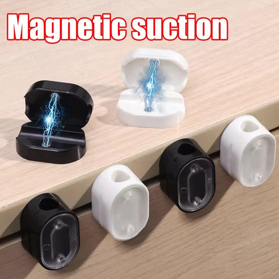1-20Pcs Portable Magnetic Cable Clips Desktop Cord Organizer Wire Holder Strong Adhesive Magnetic Cable Management Home Office