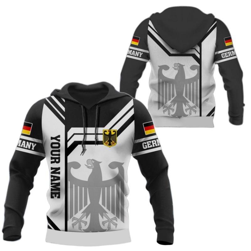 German Camouflage 3D Printed Hoodie Free Custom Name Men Pullover Autumn Fashion Sweatshirt Flag Pattern Loose Tops