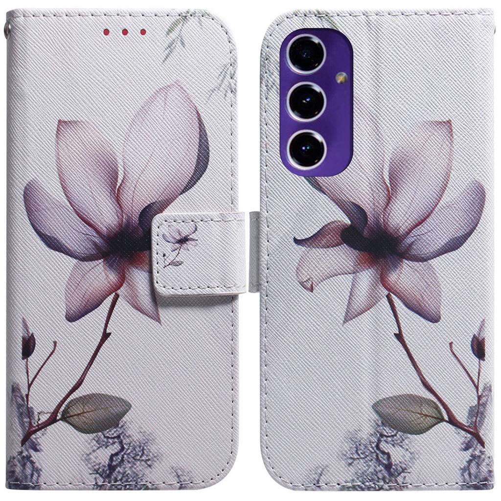 Stand Phone Case for Samsung Galaxy S24 FE Wallet Pattern Printing Leather Phone Cover