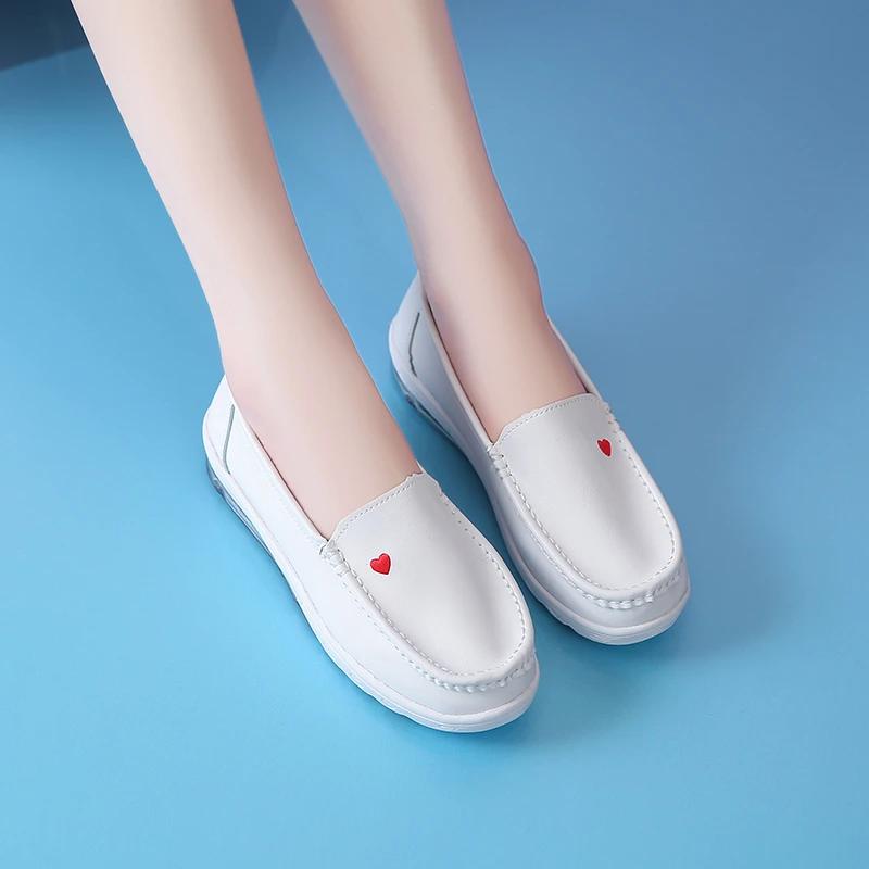 Fashion High Quality Women Loafers 2024 Autumn Comfortable and Versatile Nurse Work Shoes Light Breathable Women's Flat Shoes Zapatos
