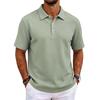 Polo tinta unita classica vestibilità slim manica corta top con colletto casual da lavoro abbottonatura tessuto confortevole per uomo e donna