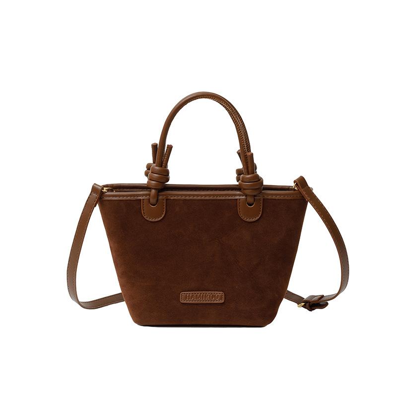 Popular Small Bags Women's Autumn and Winter Versatile Shoulder Messenger Bag Portable Bucket Bag