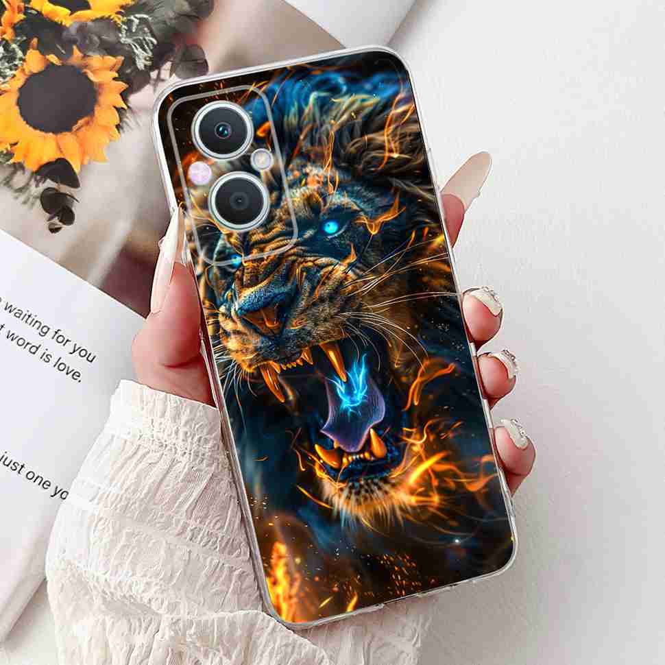 For Oppo A96 5G 6.43" PFUM10 Case PHA120 Luxurious Love Cute Cat TPU Soft Silicone Cover For Oppo Reno7 Z 5G CPH2343 Phone Shell