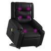 Vidaxl Reclining Lift Chair with Massage, Electric, Black