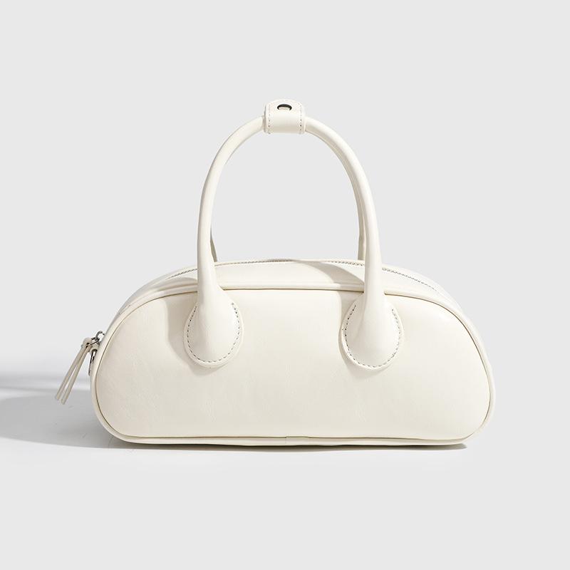 New European and American Summer Niche High End Fashion Silver Underarm Bowling Bag Handheld One Shoulder Crossbody Bag